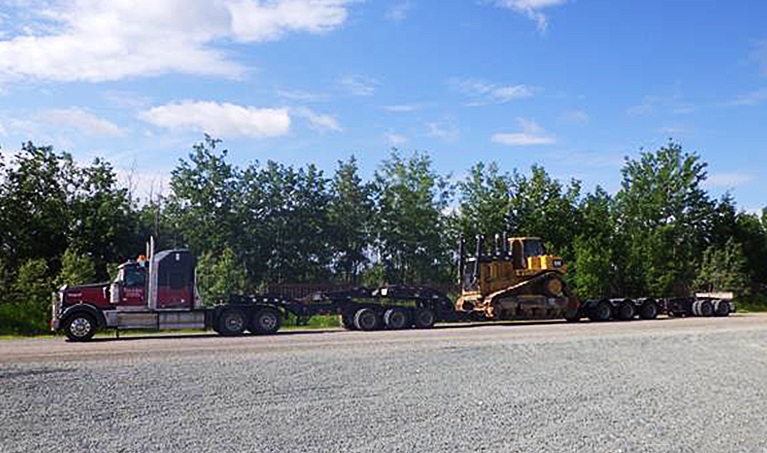 truck and excavator flatbed